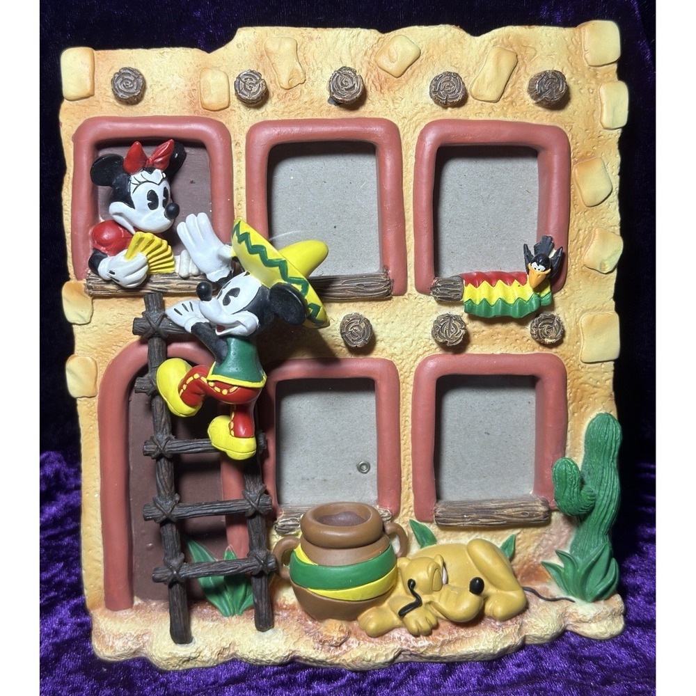 Mickey Mouse 3D Frame Minnie Mouse Mexican Hacienda Pluto Disney‎ Store